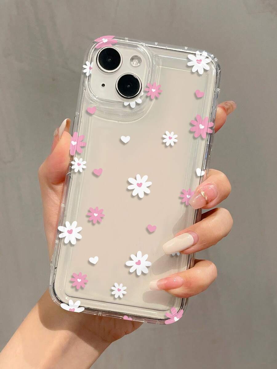 1 pieza Funda de teléfono a prueba de golpes de diseño minimalista con patrón de burbujas y cobertura total de TPU, compatible con iPhone Apple 16, 15, 14, 13, 12, 11 Pro Max y Series, resistente al agua y a los arañazos - transparente - Ver 1