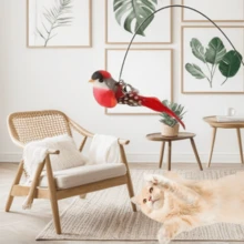 1 Piece Of Cat-Teasing Stick Simulation Bird Replacement Head Cat-Teasing Stick Replacement Head Call Bird Teasing Cat Toy Cat Fun Entertainment Replacement Head A Variety Of Styles Bright Colors Realistic Small Animal Shape Replacement Head Dragonfly Butterfly Caterpillar Cat Toy Cat Dog Essential Pet Supplies For Cats - Multicolor - View 5