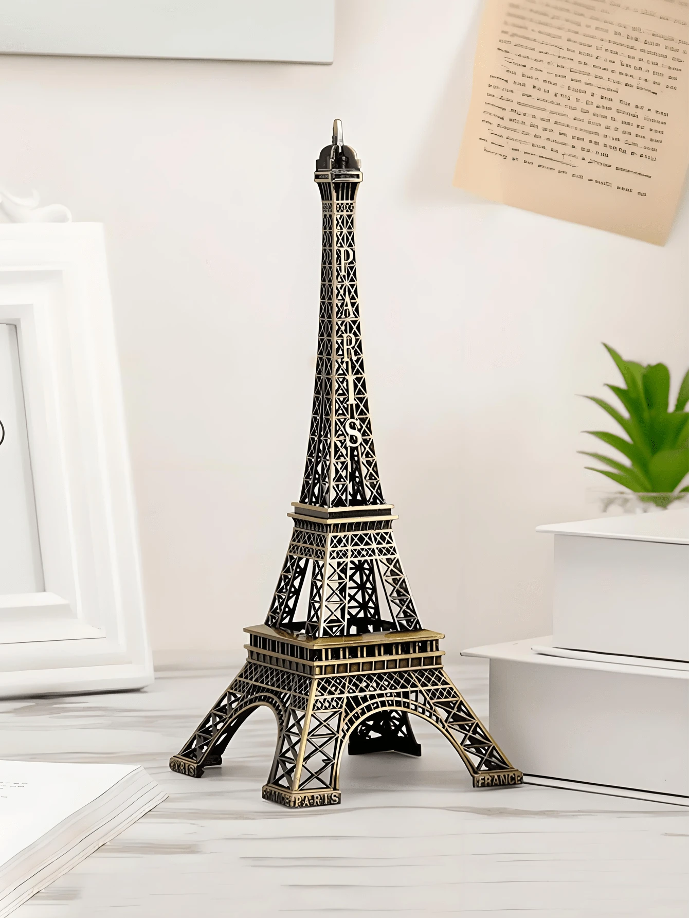 1 pieza Modelo de Torre Eiffel, figura decorativa para el hogar, utilería fotográfica, mejor regalo para cumpleaños, graduación, adorno decorativo