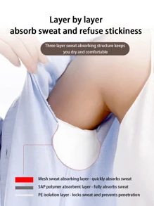 100pcsSweat Pads,Underarm Pads, Disposable Underarm Absorption Sweat Pad, And Effective, Breathable, Invisible, Absorbing Patch, Lightweight And Sweat Absorbing,Comfortable And Odorless, Easy To Use, Suitable For Both Men And Women In Hot SummerBody Care For Travel,Sport,Outdoor,Summer,Stickers, Christmas For Holiday Gift Giving