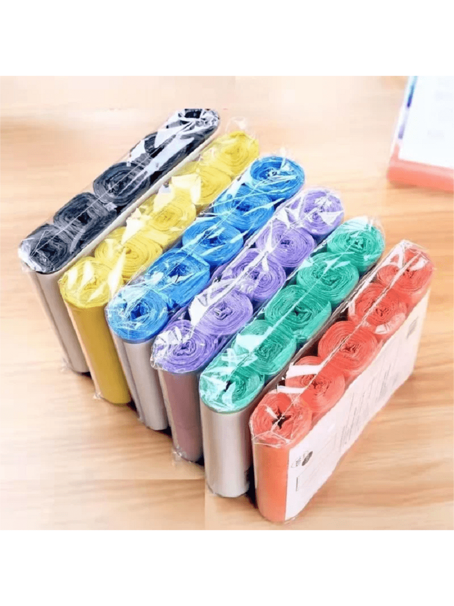 15/75/150/225/300 Pieces (Random Color) Bag 4 Gallon Bathroom Small Garbage Bag Disposable Garbage Bag Bulk Kitchen Storage Small Garbage Bag Bathroom Kitchen Office Restaurant Cleaning Plastic Bag