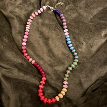 manbara 疊積塗鴉OOAK 2024海灘波西米亞彩色珠寶創意手工混合寶石天然石頭串珠項鍊女士首飾批發疊積塗鴉OOAK