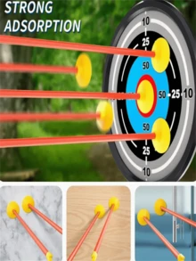 适合3-12岁儿童的弓箭套装，带炫酷灯光，射程15米，采用耐用弹力绳和强力吸盘箭。户外运动竞技玩具，寓教于乐，适合男孩女孩。是生日和圣诞节的完美户外礼物。 - 彩色 - 查看 12