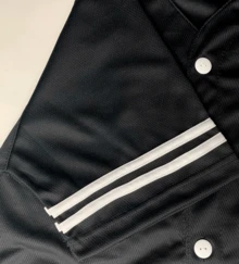 Jersey Casaca Beisbol Deporte Bordada Baseball unisex hombre tela ligera fresca bordado calidad con botones costura resistente equipos lineas Diseño aretes hanafuda TANJIRO ANIME - Negro - Ver 2