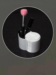 1 Pc Cotton Pad Holder, Cotton Swab Holder, Desk Organizer, Bathroom Organizer, Clear Storage Box, Space Saving, Easy To See, Dustproof And Waterproof, Easy To Clean, Suitable For Vanity, Bathroom, Bedroom, Etc., Make Your Desktop Tidy And Organized