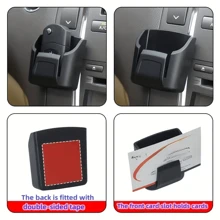 PVC Car Key Holder With Remote Control Slot - Black Storage Organizer For Car Keys, Cards, And Accessories - Ideal For Car Dashboard And Center Console, Remote Control Holder|Modern Key Organizer| Plastic Holder