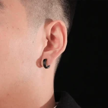 12pcs/Set Men's Punk Style Stainless Steel Earring Studs Set, Creative & Fashion Jewelry Ear Piercings For Men