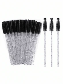 500pcs/Pack, 100pcs/Pack, 50pcs/Pack, 10pcs/Pack Disposable Eyelash Brushes, Eyebrow Brushes, Castor Oil Brushes, Mascara Brushes, Makeup Tools (Crystal) - Multicolor - View 13
