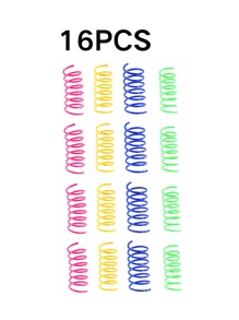 4/16 PCS Of Cat And Dog Chewing And Chasing Spring Toys, About 5cm, Sturdy And Bite-Resistant, Fun And Interesting To Enhance Relationships With Pets, Suitable For Indoor And Outdoor Pet Toy Supplies