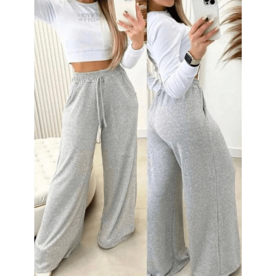 Lanzinha Pants Women's Fashion  Lanzinha Pants Warm Winter Fashion - 灰色的 - 查看 1