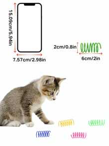 4/16 PCS Of Cat And Dog Chewing And Chasing Spring Toys, About 5cm, Sturdy And Bite-Resistant, Fun And Interesting To Enhance Relationships With Pets, Suitable For Indoor And Outdoor Pet Toy Supplies