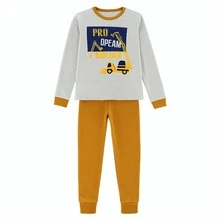 Conjunto de Pants para Niño 2 Piezas 3784 Tallas 3 a 16 Años - Amarillo Mostaza - Ver 1