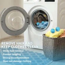 1pc Reusable Washing Machine Pet Hair Remover Ball - Laundry Lint Catcher To Prevent Tangled Clothes - Multicolor - View 3