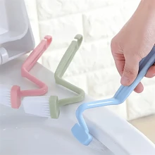1pc Blue V-Shaped Toilet Brush: Innovative S-Shaped Curved Design For Efficient Cleaning Of The Toilet Bowl.