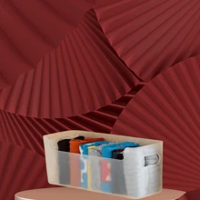 Wall Mounted Storage Box Cabinet Inside Hanging Organizer Without Drilling, For Plastic Bags, Cleaning Supplies