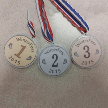 12 piezas Medallas de plástico con cordones, para manualidades, empresa, escuela, deportes, festivales, eventos de fiesta