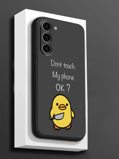 1pc Don't Touch My Phone Anti-Slip Protective Phone Case, Compatible With IPhone 17/17 Air/17 Pro/17 Pro Max, Honor, Redmi, Galaxy A04e/A05s/A13/A14/A15/A34/A35/A50/A52/A53/A54/S21/S22/S23/S24/S25/S25Ultra, 6A/7A/8A, 12T/13T/14T Waterproof Shockproof Anti-Fall Scratch Resistant