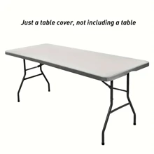 BRISCOES HOMEWARE 1 Pc Rectangle Table Cloth, Elastic Fitted Fabric Tablecloth Fits For 6 Foot Folding Tables, Washable Table Cover For Picnic, Camping, Indoor & Outdoor