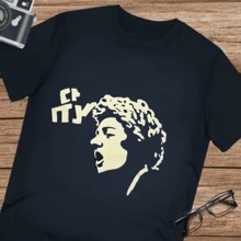 Camiseta con escote bardot y estampado vintage, camiseta de cuello redondo de color liso a precio rebajado para un look sencillo - resuelve patrones ocupados - simple y limpio - Negro - Ver 1
