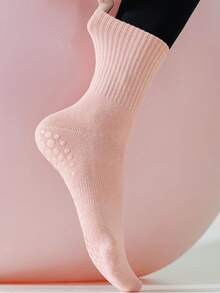 随机 3 双多色普拉提防滑袜，女士彩色瑜伽袜，防滑，透气瑜伽袜，带护垫，非常适合普拉提、瑜伽、芭蕾