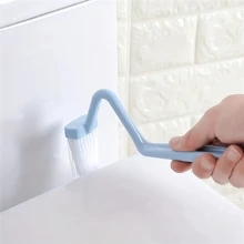1pc Blue V-Shaped Toilet Brush: Innovative S-Shaped Curved Design For Efficient Cleaning Of The Toilet Bowl.
