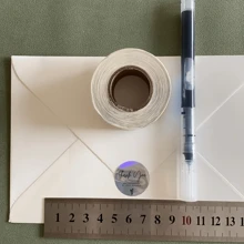 1 Rollo/500 piezas Pegatinas arcoíris iridiscentes de agradecimiento, etiquetas decorativas para negocios de compras