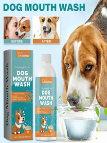 Enxaguante bucal para cães - Cuida da saúde bucal do animal de estimação, limpeza e remoção de odores - Multicolorido - Ver 7