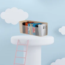 Wall Mounted Storage Box Cabinet Inside Hanging Organizer Without Drilling, For Plastic Bags, Cleaning Supplies