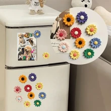 Random 8pcs/10pcs Cute Animal, Plant & Floral Fridge Magnets, Whiteboard Magnets, Decorative Refrigerator Magnets, Adorable Office & Kitchen Magnets, Household & Dorm Room Essentials, Home Decor Birthday