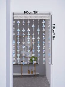 1 Set Multi-Color Gradient Radiant Sequin Door Curtains
