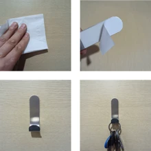 4pcs/6pcs J-Shape Adhesive Hooks, Strong Sticky Door Back Hangers For Clothes, Hats, Handbags, No Drilling Wall Hooks, Home Organizer Tools