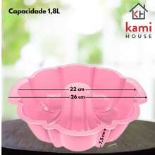 Forma Pudim Rosa 1,8L