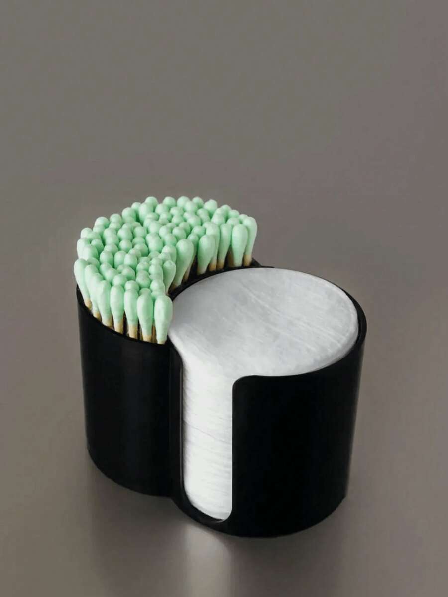 1个棉签收纳盒，清洁棉签收纳盒，桌面整理盒，浴室整理盒，透明收纳盒，节省空间，一目了然，防尘防水，易于清洁，适用于梳妆台、浴室、卧室等场所，让您的桌面整洁有序。