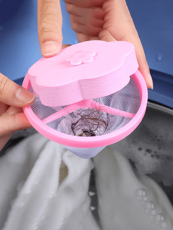 2/3pcs Reusable Laundry Pet Hair Remover Set - Washer Bag, Floating Lint Collector, Durable Fur Catcher To Remove Cat/Dog Hair