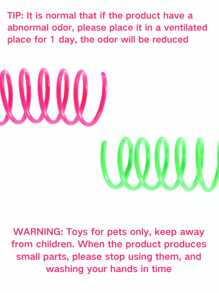 4/16 PCS Of Cat And Dog Chewing And Chasing Spring Toys, About 5cm, Sturdy And Bite-Resistant, Fun And Interesting To Enhance Relationships With Pets, Suitable For Indoor And Outdoor Pet Toy Supplies