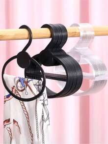 5pcs/10pcs Oval Scarf Tie Hanger Rack, Round Clothes Hanger Multifunctional Garment Display Rack, Space Saving