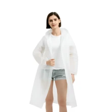 Impermeable Para Lluvia Reutilizable Para Adultos con Capucha - Ponchos Con Visera Para Hombres, Mujeres Y Adolescentes Blanca Ideal Para Ciclismo Al Aire Libre, Día De Campo. - Blanco - Ver 7