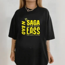 Staar Test Shirt Going Out Tops Slogan Graphic T Shirt Saga Print F Exclusive Women's Crew Neck Slim Fit T Shirt - Solves Baggy Look - Sharp Silhouette - Black - View 1