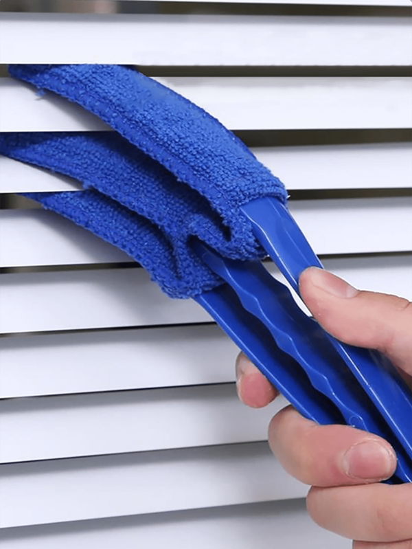 1 pièce Brosse de nettoyage de la sortie d'air de climatiseur amovible et lavable, nettoyeur de fenêtre réutilisable - facile à utiliser et lavable - convient pour les stores, les volets, les rideaux, etc. - Brosses à poussière amovibles et lavables, outils de nettoyage des fentes et des grilles de climatisation des ménages