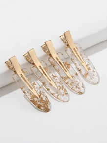 4pcs Fashion Versatile Acetate Non-Slip Hair Clips Claw Clips Hair Claws Hair Barrettes