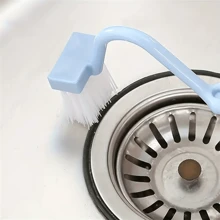 1pc Blue V-Shaped Toilet Brush: Innovative S-Shaped Curved Design For Efficient Cleaning Of The Toilet Bowl.