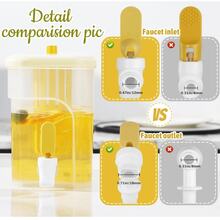 Dispensador de bebida de 1 galón para refrigerador, recipiente de agua con grifo, dispensador de agua galón mejorado jarra de té helado para refrigerador - transparente - Ver 3