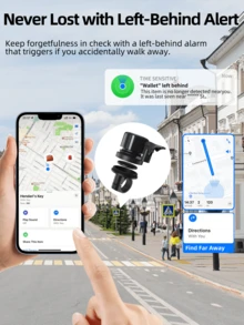 Hidden Anti-Theft GPS Location Bell For Bicycle, Bicycle Bell With Built-In Global Positioning Device, Bicycle Anti-Theft, Bicycle Locator, Outdoor Non-Stop Power, Team Tracking, Remote Precise Search, One-Touch Call Device, Long-Lasting Battery, IP67 Waterproof, GPS Tracker Compatible With "Find My Global" Platform, Suitable For Cycling, Location Tracking, Anti-Theft, Outdoor Activities, Bicycles, Bicycle Accessories, Road Bikes, Mountain Bikes, Mopeds, Motorcycles. Compatible With IOS Only. - Black - View 4