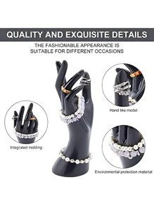 Black Hand Jewelry Holder Stand - Gothic Hand Sculpture Decor For Vanity/Bedroom, Boho Home Accessories