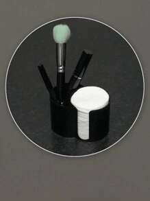 1 Pc Cotton Pad Holder, Cotton Swab Holder, Desk Organizer, Bathroom Organizer, Clear Storage Box, Space Saving, Easy To See, Dustproof And Waterproof, Easy To Clean, Suitable For Vanity, Bathroom, Bedroom, Etc., Make Your Desktop Tidy And Organized