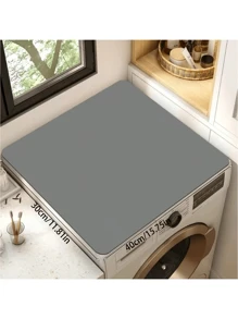 1 Peça Tapete de Máquina de Lavar de Cor Sólida, Tapete Cobertura de Poeira de Máquina de Lavar de Estilo Boêmio Estampado, Tapete Absorvente de Balcão de Cozinha, Tapete de Geladeira Altamente Absorvente e de Secagem Rápida, Tapete Antiderrapante para Piso de Banheiro, Tapete de Pia de Silicone Macio, Tapete de Secagem de Louça Antiderrapante e Altamente Absorvente, Disponível em Vários Tamanhos para Máquina de Lavar e Secadora Moderna, Adequado para Lavanderia/Cozinha/Banheiro