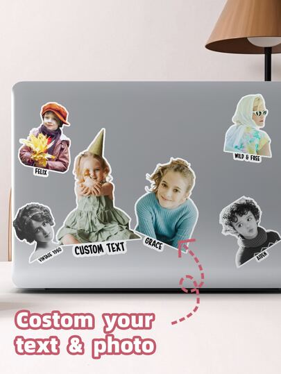1-50pcs Customized Portrait Photo Stickers, Picture Stickers, Women Stickers, Personalized Stickers, Pet Customized Stickers, Suitable For Water Cups, Birthdays, Weddings, Housewarming, Schools, Home Decor And More, Multi-Functional, Decorative, Reusable, Exquisite, Fashionable, High-Quality, Colorful, Modern, Customized, Personalized, Unique, Ideal Gift For Him Or Her, Suitable For Boyfriend, Dad, Girlfriend