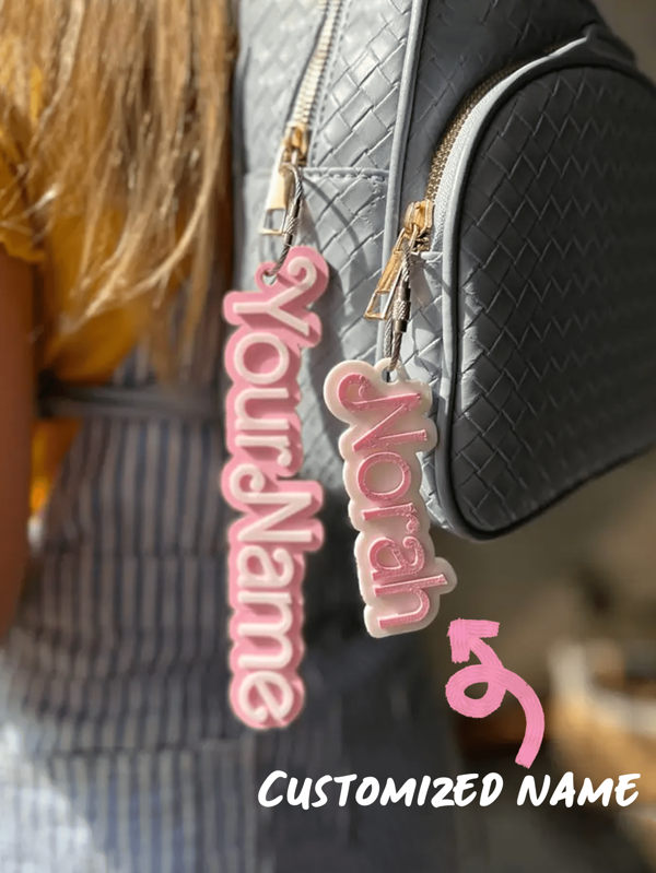 1 portachiavi personalizzato in plexiglas, con targhetta a doppio strato, portachiavi con lettere personalizzabili, accessorio regalo per il ritorno a scuola, regalo di Natale, regalo creativo per la Festa della Mamma