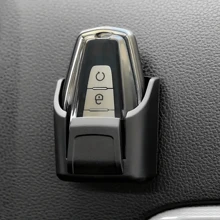 PVC Car Key Holder With Remote Control Slot - Black Storage Organizer For Car Keys, Cards, And Accessories - Ideal For Car Dashboard And Center Console, Remote Control Holder|Modern Key Organizer| Plastic Holder