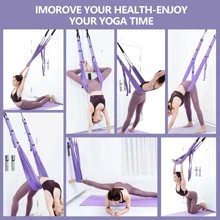 Cinghia per allungamento gambe, attrezzatura di allungamento con ancora per porta, trainer di flessibilità, assistente per backbend, adatta per danza, yoga aereo, allungamento gambe per balletto